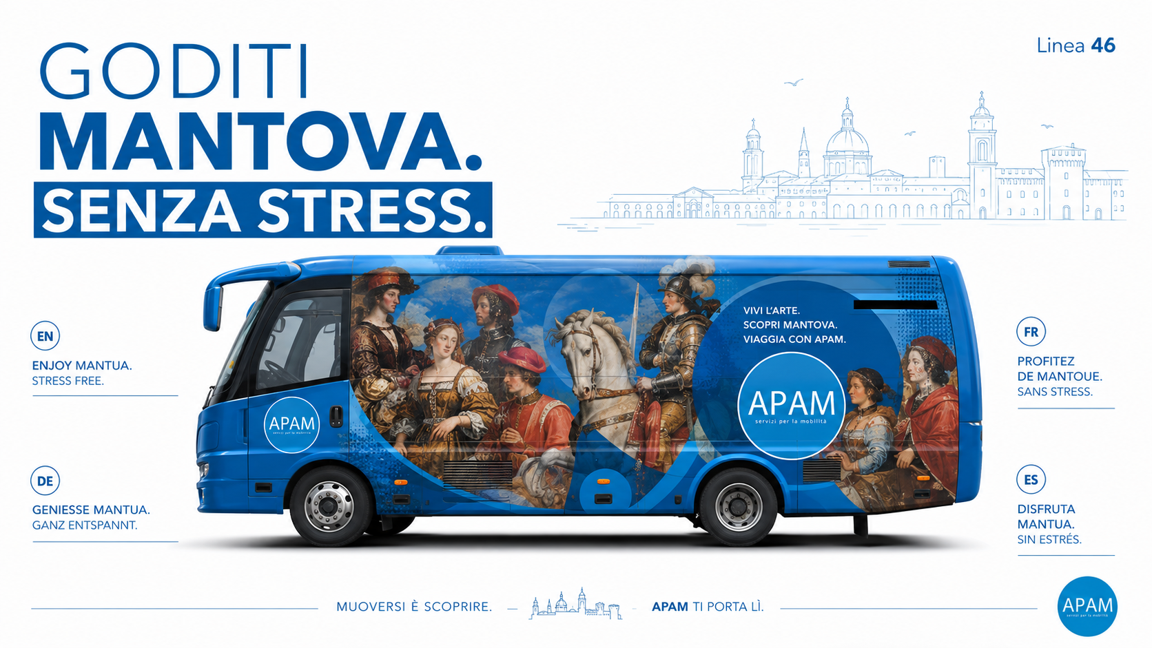 Goditi Mantova senza stress - Linea 46 APAM da Peschiera a Mantova