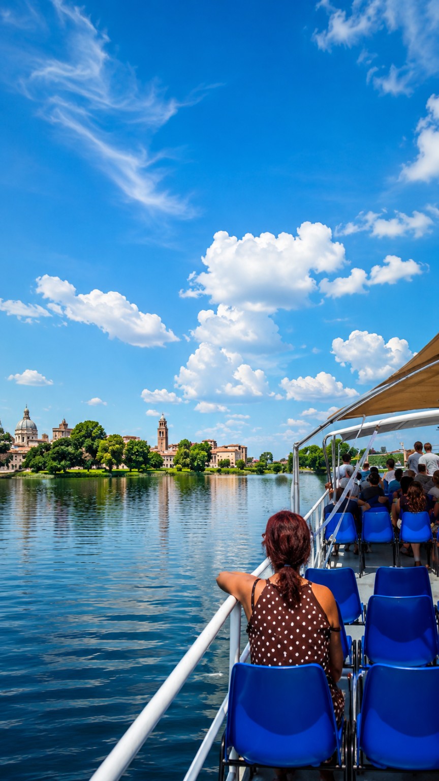 Motonavi Andes Negrini sui laghi di Mantova