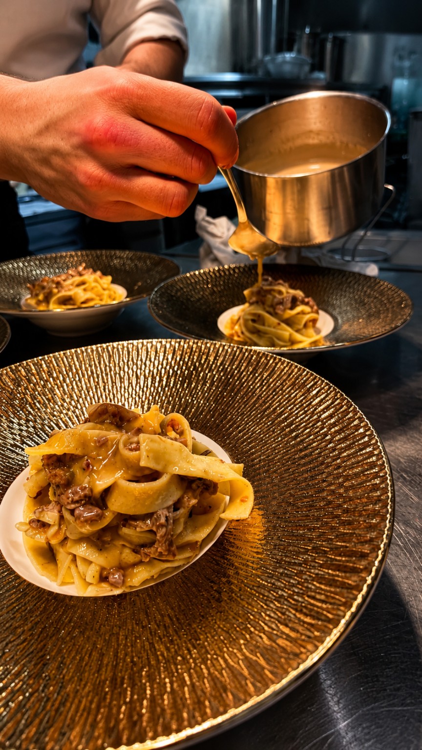 Pasta servita alla Trattoria da Claudio